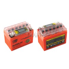 Аккумулятор (АКБ) 12V 4А гелевый (114x71x88, оранжевый, с индикатором заряда, вольтметром) OUTDO арт