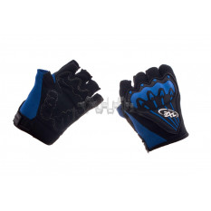 Велоперчатки (черно-синие, size XL)   AXE