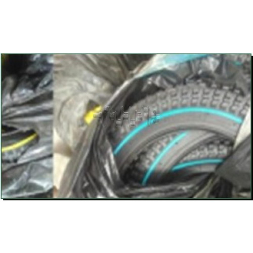 Велосипедная шина   14 * 2,125   (57-254)   (чёрная с синей/жёлт полосой)   Cascen-Китай   (#LTK)