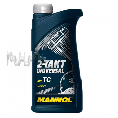 Масло 2T, 1л (мінеральне, 2-Takt Universal API TC) MANNOL арт.M-770