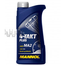 Масло   4T, 1л   (SAE 10W-40, полусинтетика, 4-Takt Plus API SL)   MANNOL