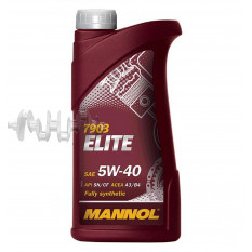 Масло 4T, 1л (SAE 5W-40, синтетика, Elite 5W-40 API SN / CF) MANNOL арт.M-778