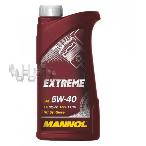 Масло 4T, 1л (SAE 5W-40, синтетика, Extreme 5W-40 API SN / CF) MANNOL арт.M-779