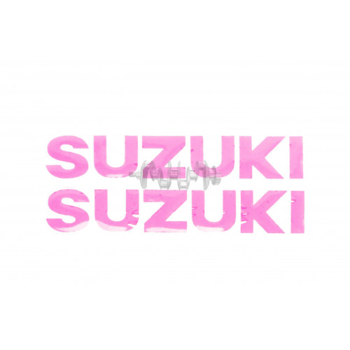 Наклейка букви SUZUKI (19х5см, 2шт, рожевий) (HCT10001) арт.N-2943
