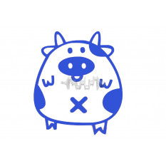 Наклейка декор PIG (синя) (HQ5) арт.N-1816