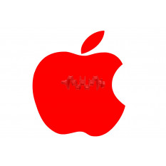 Наклейка   логотип   APPLE   (14х12, красная)   (#0467)