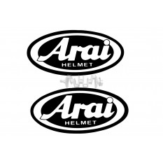 Наклейка логотип ARAI (9x4,5см, чорна) (1871) арт.N-1883