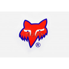 Наклейка логотип FOX (14x14см, червоний) (0368) арт.N-748