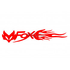 Наклейка логотип FOX (20x5см, червона, 2шт) (049) арт.N-1215