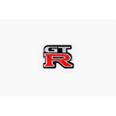 Наклейка   логотип   GT-R   (6x4см, алюминий)   (#1672)