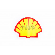 Наклейка логотип SHELL (13x9см, червоно-помаранчева) (0347) арт.N-649