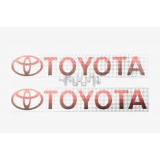 Наклейка   логотип   TOYOTA   (20х4см)   (#7035)