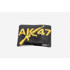Наклейка   логотип   АК47   (8x5,5см, силикон)   (#SEA)