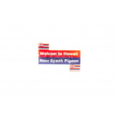 Наклейка   на номер   WELCOM TO HAWAII   (8x8см)