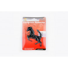 Наклейка шильдик HORSE (10x8см, пластик, хром) (4256) арт.N-729