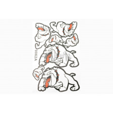 Наклейки (набір) DOG (28х19см, білі) (0062C) арт.N-1707