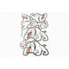 Наклейки (набір) DOG (28х19см, білі) (0062C) арт.N-1707