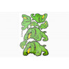 Наклейки (набір) DOG (28х19см, зелені) (0062C) арт.N-1708