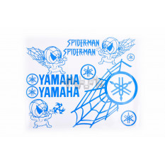 Наклейки (набор)   декор   YAMAHA SPIDER   (35х28см, синие)