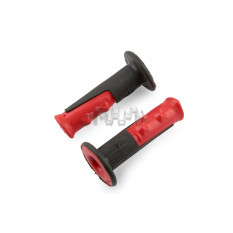 Ручки керма велосипедні (чорні з червоним) YKX арт.D-1528