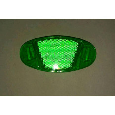 Світловідбивачі велосипедний (катафот) (зелений, овальний) YKX арт.D-5623
