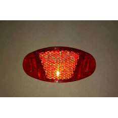 Світловідбивачі велосипедний (катафот) (червоний, овальний) YKX арт.D-5620