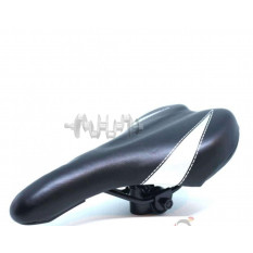 Сідло велосипедне спортивне (чорне з сірою смугою) (mod TY-SD-7130) KL арт.D-5284