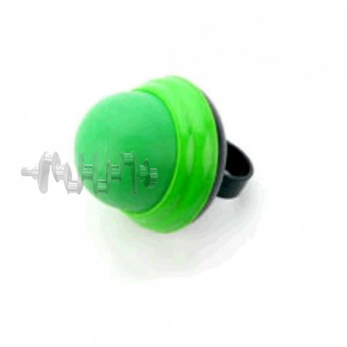 Сигнал велосипедний повітряний кнопка (силікон, чорно-зелений) VELL арт.D-1319
