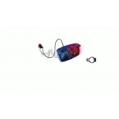 Сигнал велосипедный с подсветкой   (прозрачно- красный, 1LED, АА*2) (mod:JY-207)   DS