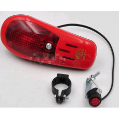 Сигнал велосипедный с подсветкой (банан)   (красный, 8 мелодий, АА*2)   (mod:JY-2000A)   DS