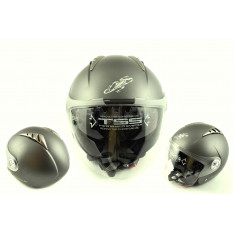 Шлем открытый   (mod:545) (size:XL, белый матовый, солнцезащитные очки)   LS2
