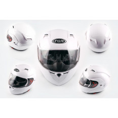 Шлем трансформер   (mod:688) (size:XL, белый, солнцезащитные очки)   FGN