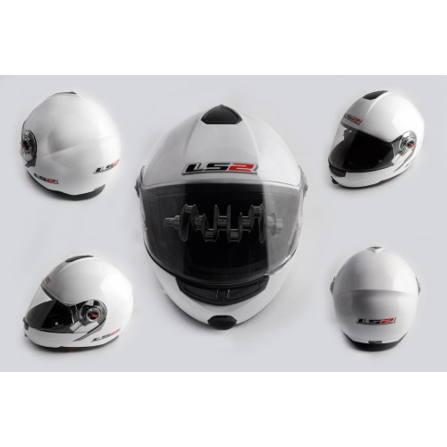 Шлем трансформер   (size:L, белый, + солнцезащитные очки)   LS-2
