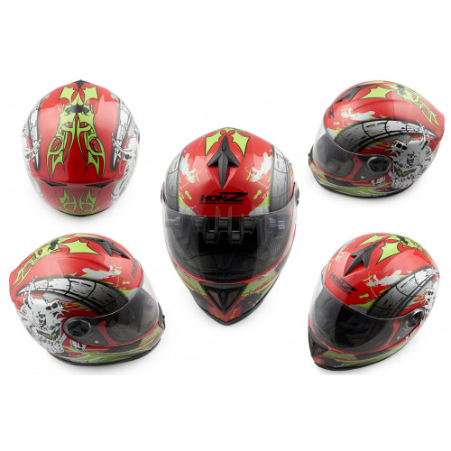 Шлем-интеграл   (mod:OP01) (size:L, красный)   HONZ