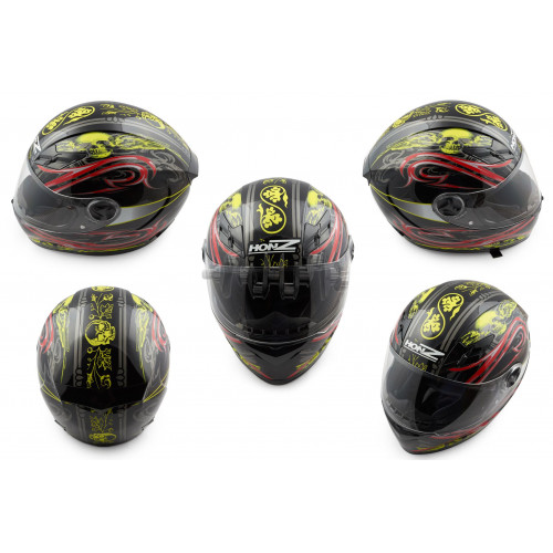 Шлем-интеграл   (mod:OP02) (size:XL, черный)   HONZ