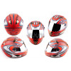 Шлем-интеграл   (mod:В-500) (size:XL, красный матовый, зеркальный визор, BLADE)   BEON