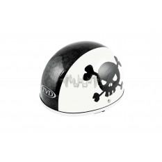 Шлем-каска   (mod:Skull) (size:L, бело-черный)   TVD